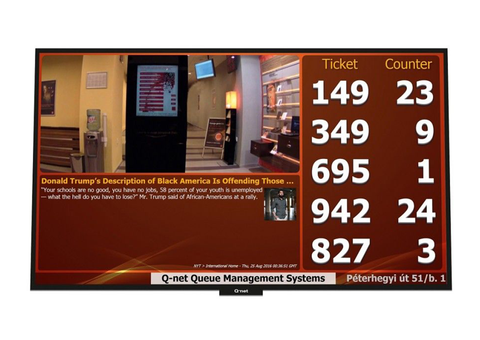 SH76 Media player: Q-net Pro 7 Waiting area display with digital signage features