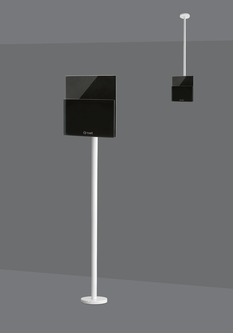 White ceiling/desk display mount tube